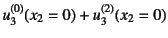 $\displaystyle u_3^{(0)}(x_2=0)+u_3^{(2)}(x_2=0)$