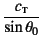 $\dfrac{c\subsc{t}}{\sin\theta_0}$